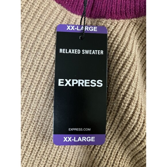 NWT Express Women's Crewneck Sweater XXL Long Sleeve Relaxed Fit Soft Knit - Picture 9 of 9
